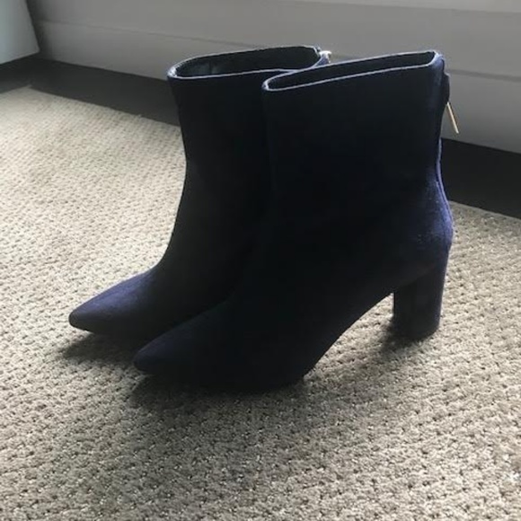 Navy Suede Ankle Booties from Club Monaco - Picture 2 of 3